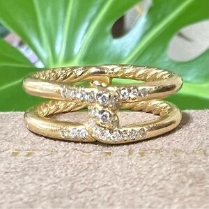 ❤️ David Yurman 18K Continuance Ring Sz 6